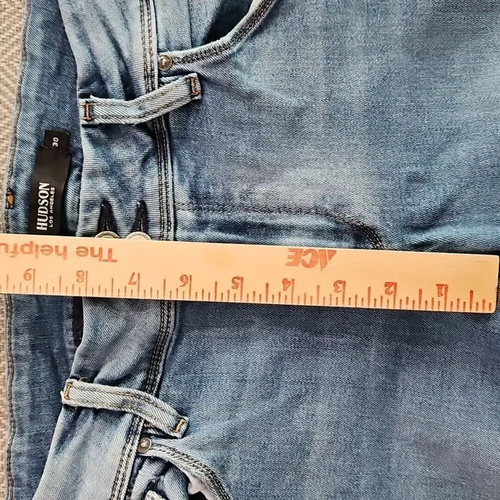 Hudson Los Angeles Jeans Women's Size 30 (30x28) Blue Collin‎ Skinny Flap Pocket